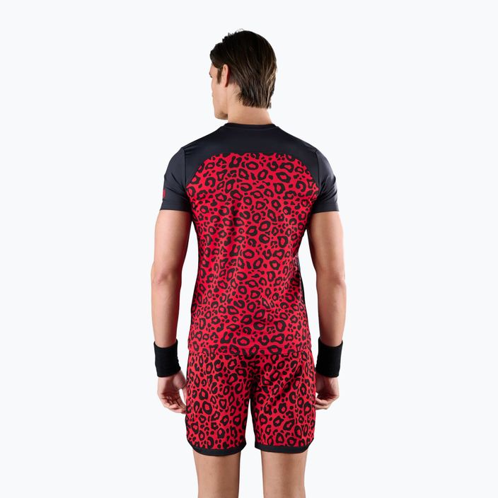 Мъжка тениска за тенис HYDROGEN Panther Tech Tee black/red 2
