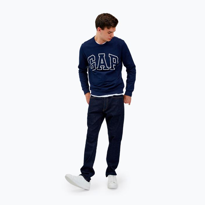 Мъжки суитшърт с лого GAP Crewneck blue navy 2