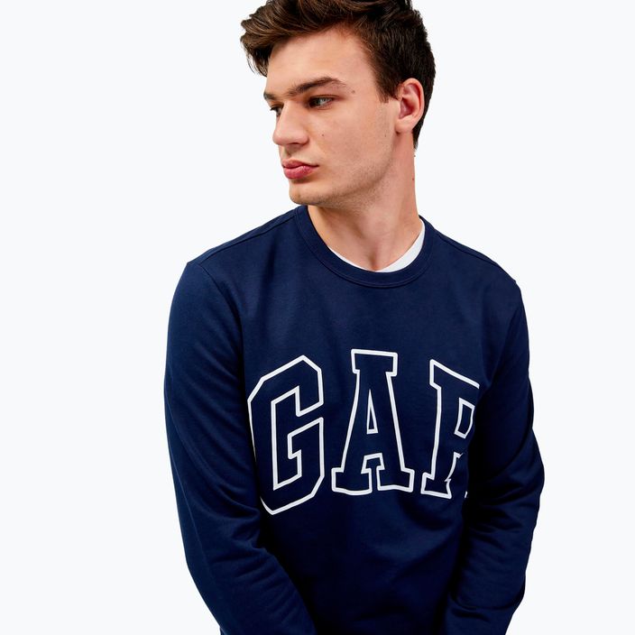 Мъжки суитшърт с лого GAP Crewneck blue navy 4