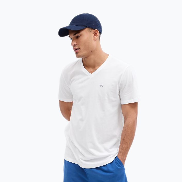 Мъжка тениска GAP Micro Logo Crew Neck Tee white global