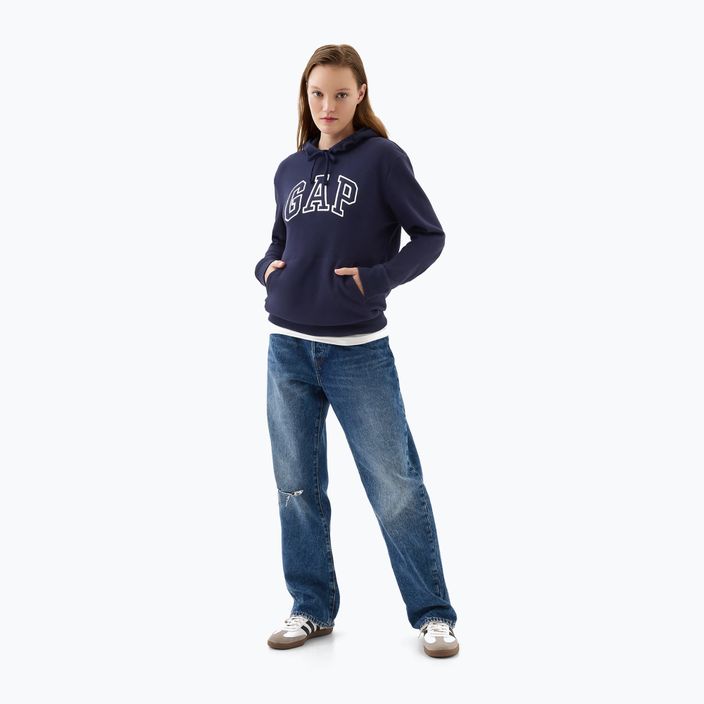 Дамски суитшърт GAP Heritage French Logo Hoodie navy 2