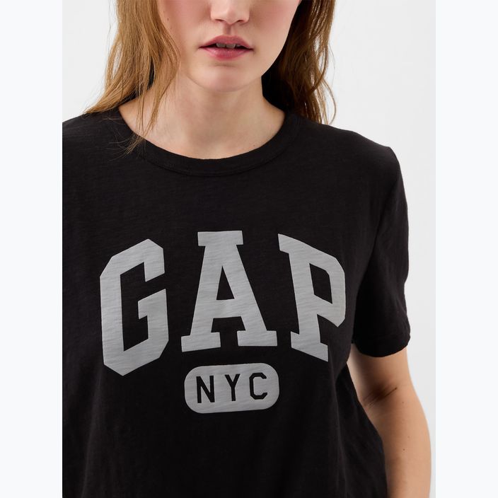 Дамска тениска GAP Logo Slub Tee black 4