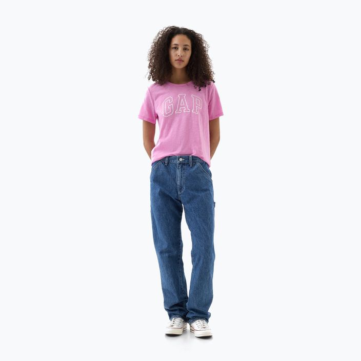 Дамска тениска GAP Logo Slub Tee sugar pink 2