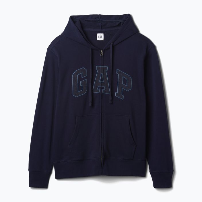 Мъжки суитшърт GAP Heritage French Terry Fullzip Logo blue navy 5