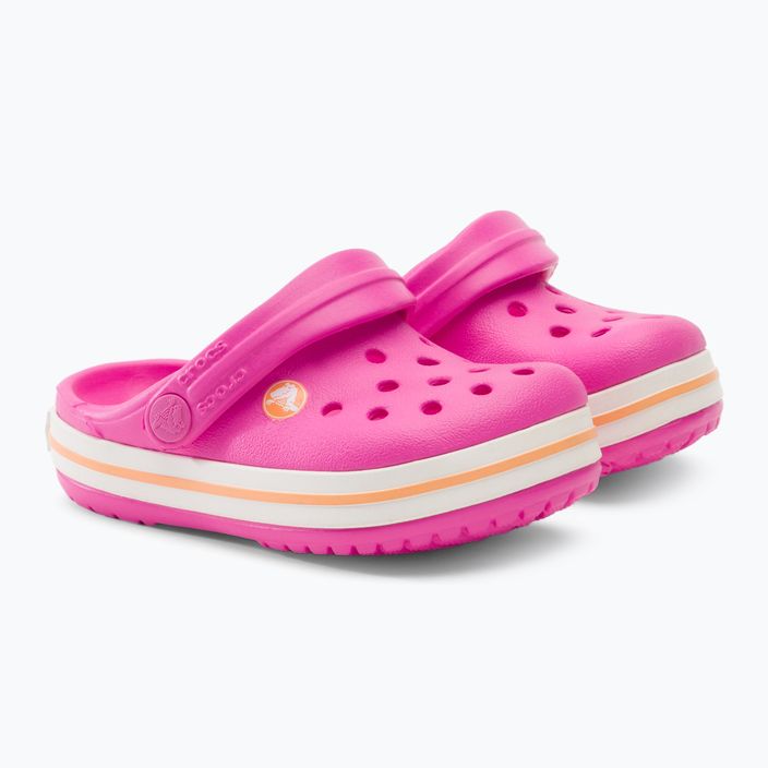 Crocs Kids Crocband Clog electric pink/cantaloupe джапанки 5
