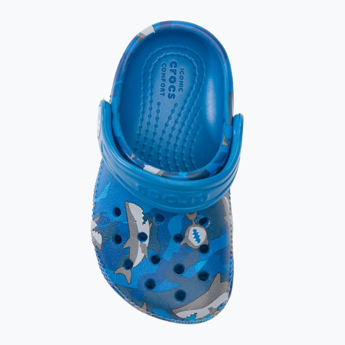 Детски джапанки Crocs Classic Shark Clog prep blue 7