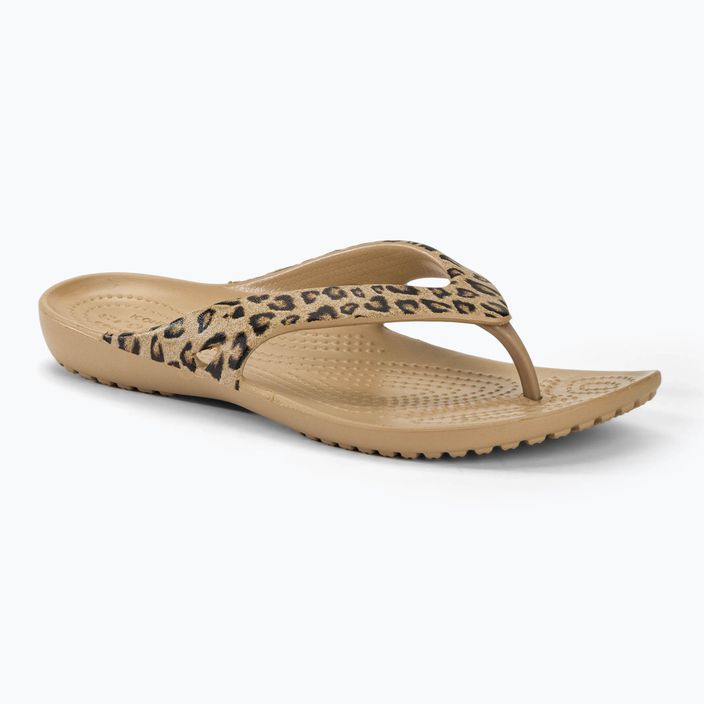 Дамски джапанки Crocs Kadee II Leopard/gold