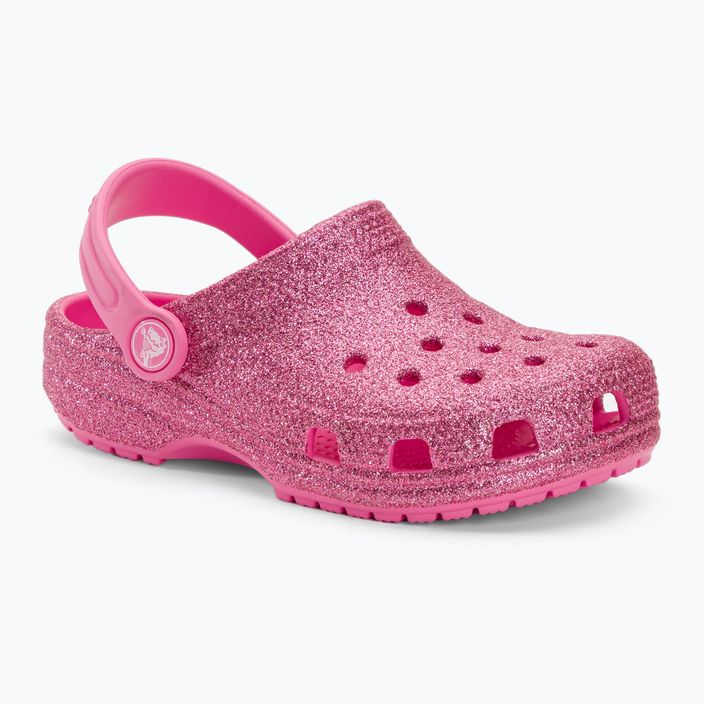 Детски джапанки Crocs Classic Glitter Clog pink lemonade 2
