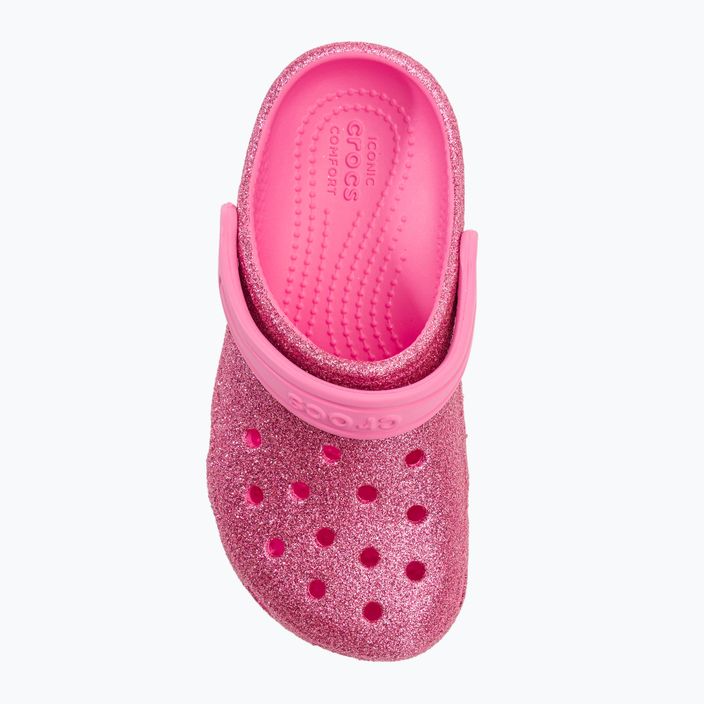 Детски джапанки Crocs Classic Glitter Clog pink lemonade 7