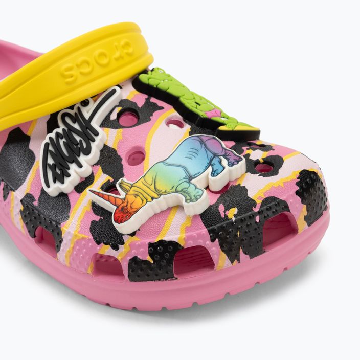 Детски джапанки Crocs Ron English Party Animals Classic Clog Kids pink lemonade/multi 9