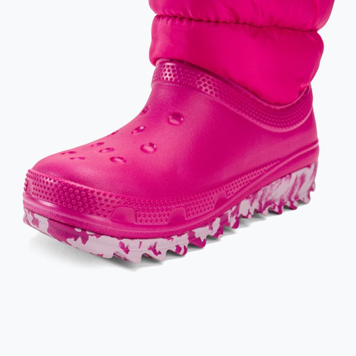 Crocs Classic Neo Puff бонбонено розови юношески ботуши за сняг 7