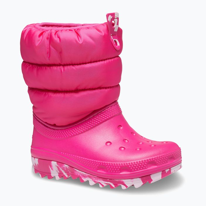 Crocs Classic Neo Puff бонбонено розови юношески ботуши за сняг 8