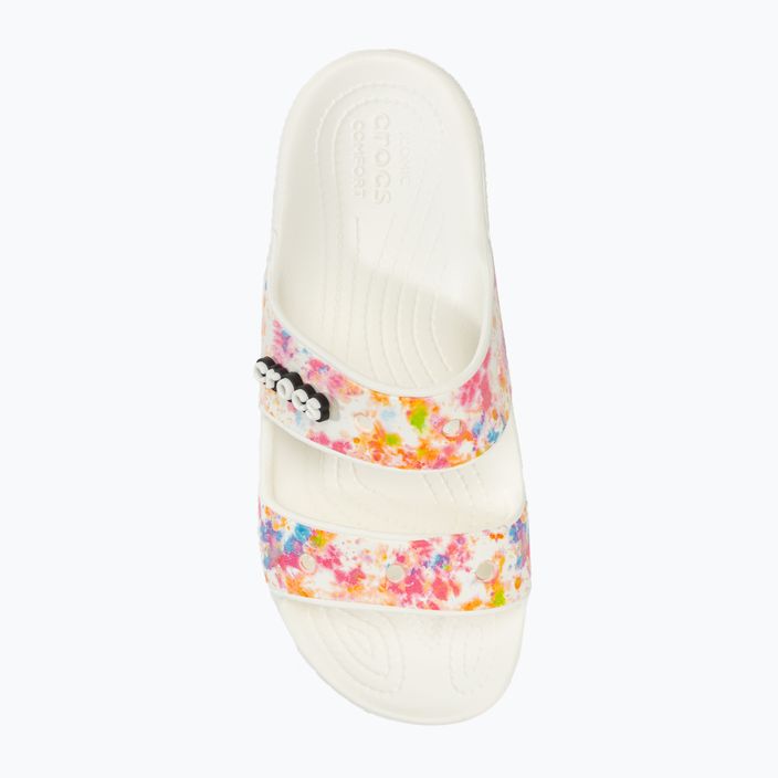 Crocs Classic Crocs Tie-Dye Graphic Sandal white 207283-928 джапанки 5