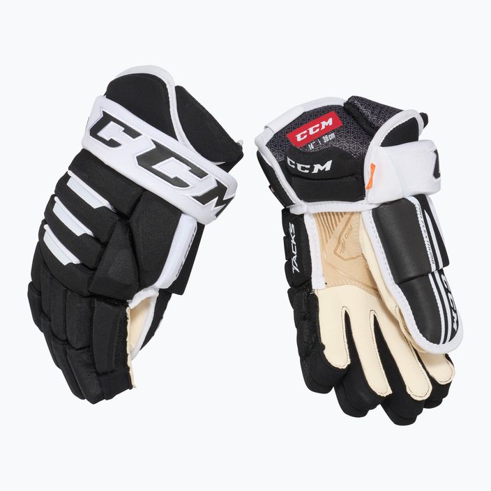 CCM Tacks 4R Pro2 SR черно-бели ръкавици за хокей 2