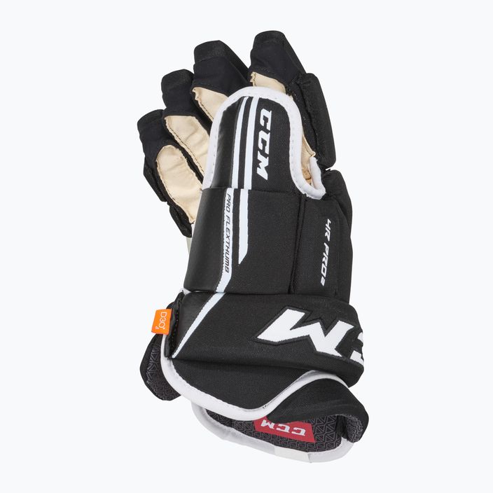 CCM Tacks 4R Pro2 SR черно-бели ръкавици за хокей 3