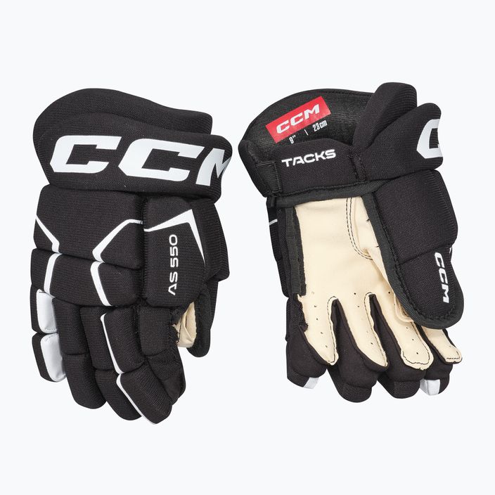 Детски хокейни ръкавици CCM Tacks AS-550 YTH black/white 2