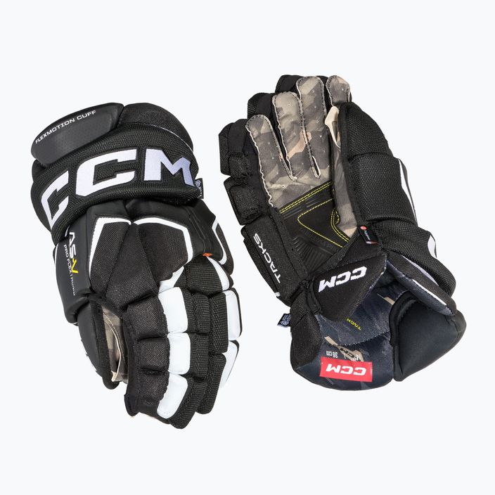 Детски хокейни ръкавици CCM Tacks AS-V Pro YTH black/white