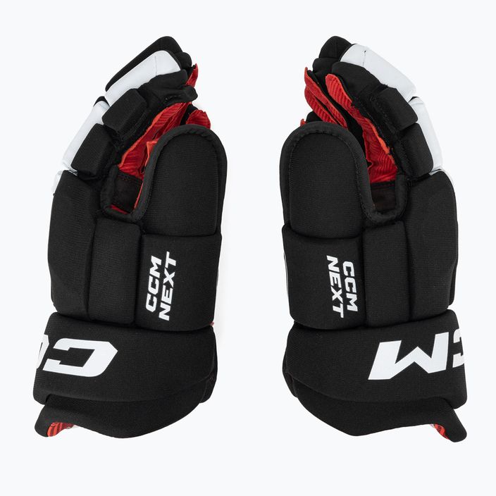 CCM Next SR хокейни ръкавици черно/бяло 3