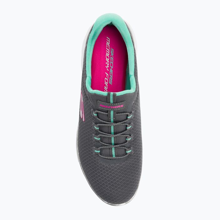 Дамски обувки за тренировка SKECHERS Summits, въглен/зелено 6
