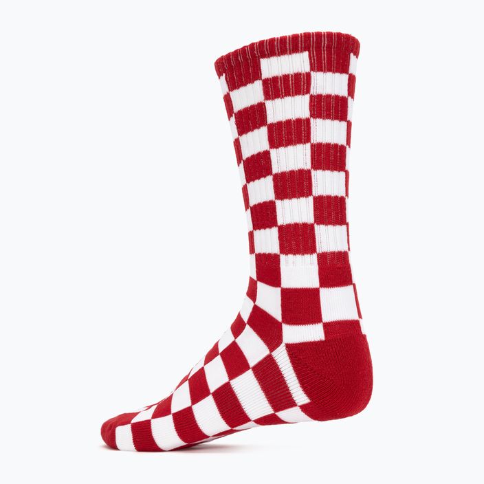 Мъжки чорапи Vans Checkeboard Crew II червено/бяло каре 2