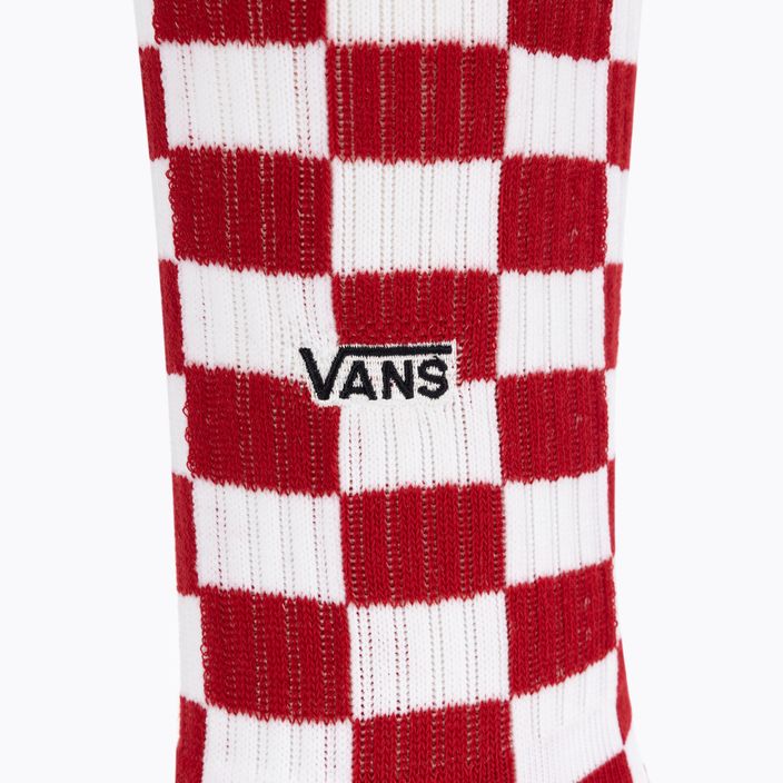 Мъжки чорапи Vans Checkeboard Crew II червено/бяло каре 3