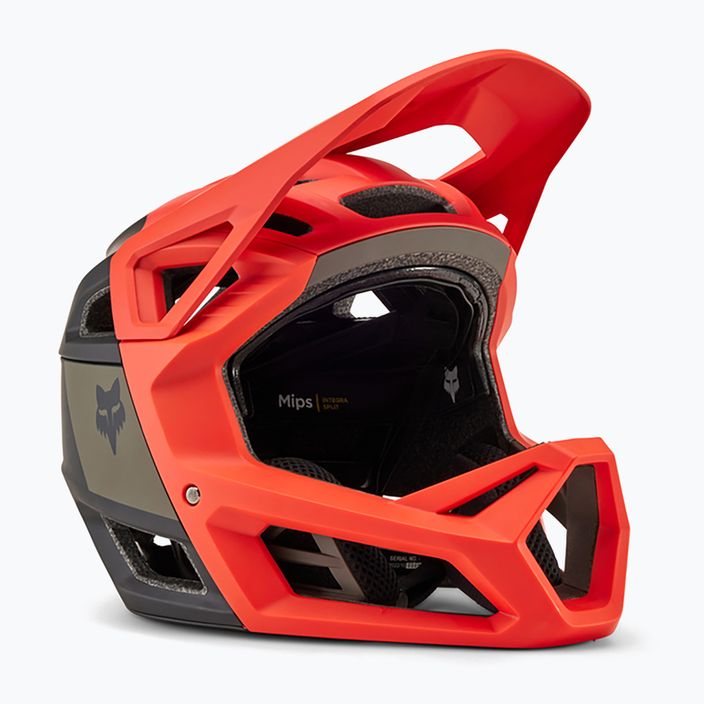 Fox Racing Proframe RS Nuf оранжева каска за велосипед с пламък 6