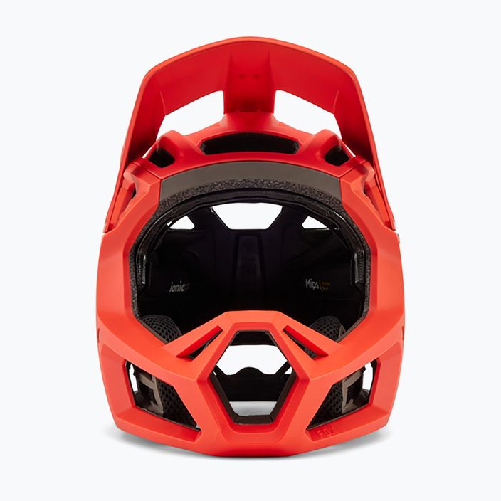 Fox Racing Proframe RS Nuf оранжева каска за велосипед с пламък 8