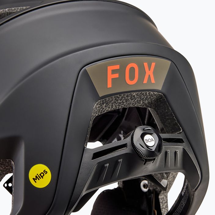 Fox Racing Proframe RS Nuf оранжева каска за велосипед с пламък 11