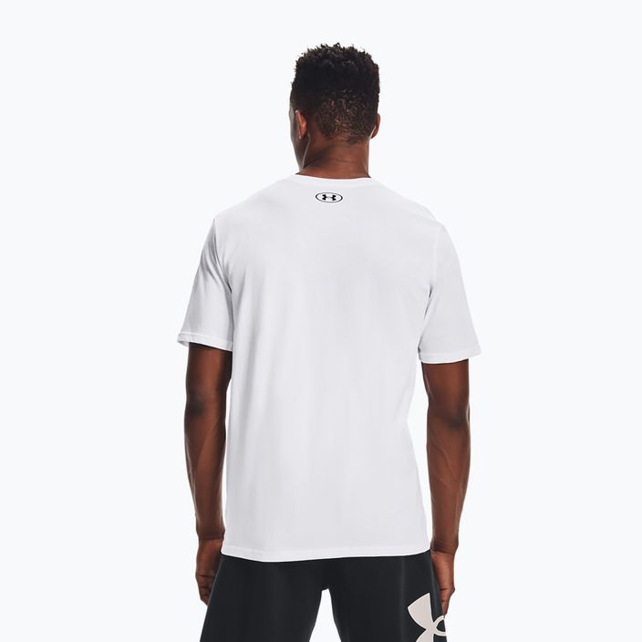 Мъжка тренировъчна тениска Under Armour Sportstyle Left Chest SS white/black 2