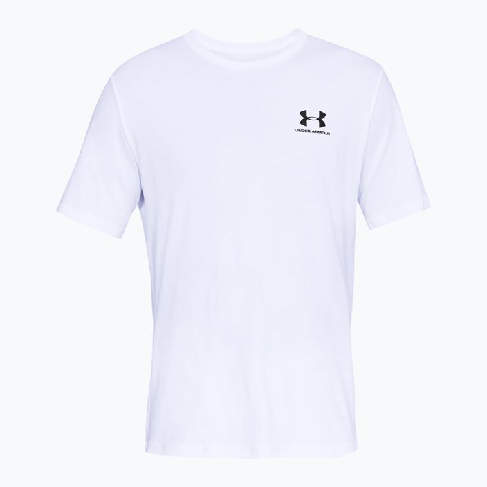 Мъжка тренировъчна тениска Under Armour Sportstyle Left Chest SS white/black 8