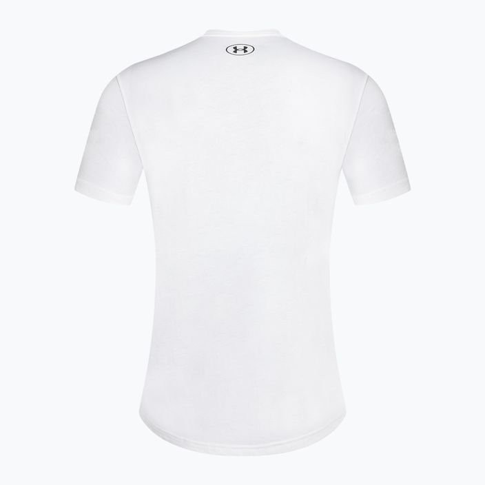 Мъжка тренировъчна тениска Under Armour Sportstyle Left Chest SS white/black 5