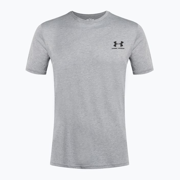 Мъжка тренировъчна тениска Under Armour Sportstyle Left Chest SS steel light heather/black 4