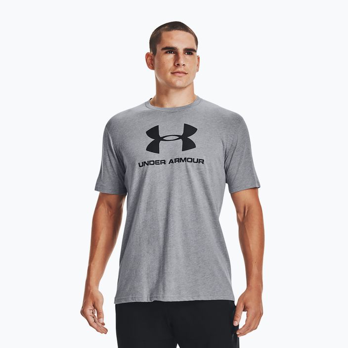 Мъжка тренировъчна тениска Under Armour UA Sportstyle Logo SS сива 1329590