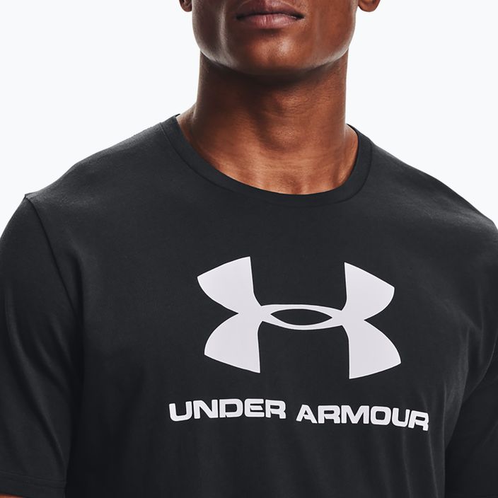 Under Armour UA Sportstyle Logo SS Мъжка тениска за тренировка черно 1329590 4