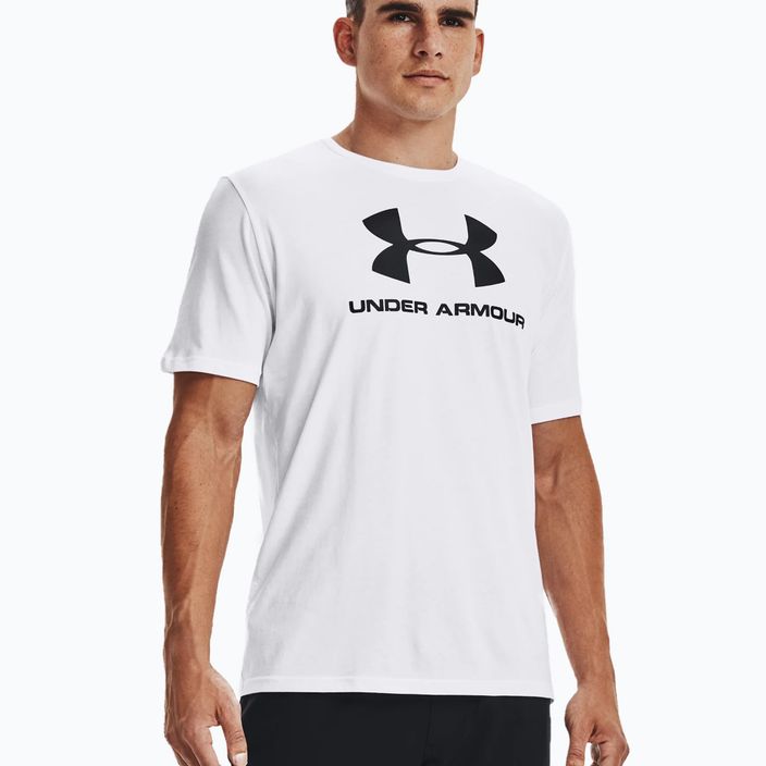 Under Armour Sportstyle Logo SS мъжка тениска за тренировки бяла 1329590 3
