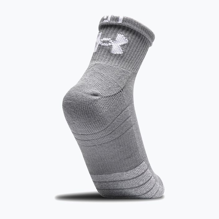Under Armour Heatgear Quarter спортни чорапи 3 чифта сиво/черно/бяло 1353262 4
