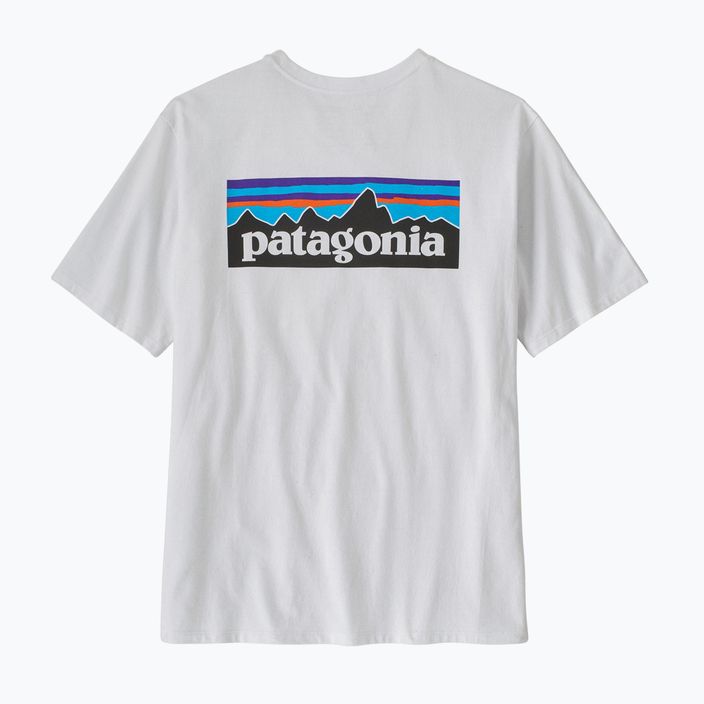 Мъжка тениска за трекинг Patagonia P-6 Logo Responsibili-Tee white 4