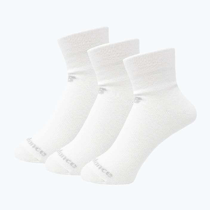 New Balance Performance Памучни плоски плетени чорапи за глезена 3 чифта бели