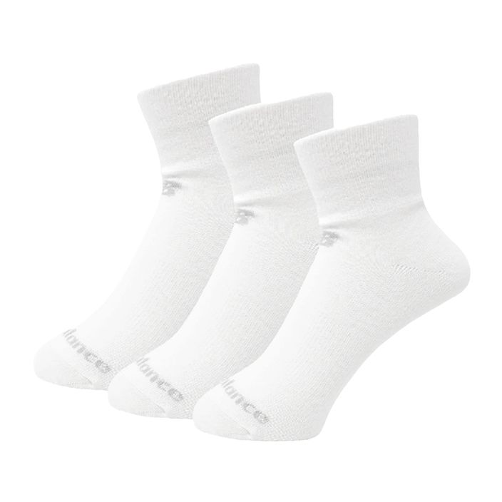 New Balance Performance Памучни плоски плетени чорапи за глезена 3 чифта бели 2