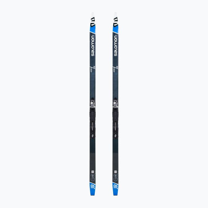 Детски ски за ски бягане Salomon Aero Grip Jr. + Prolink Access черно-синьо L412480PM