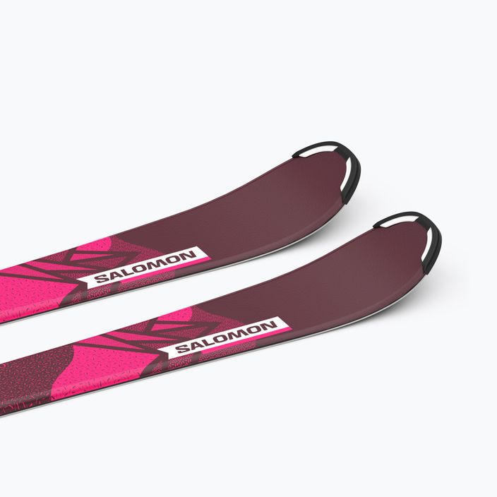Детски ски за спускане Salomon Lux Jr S + C5 bordeau/pink 9