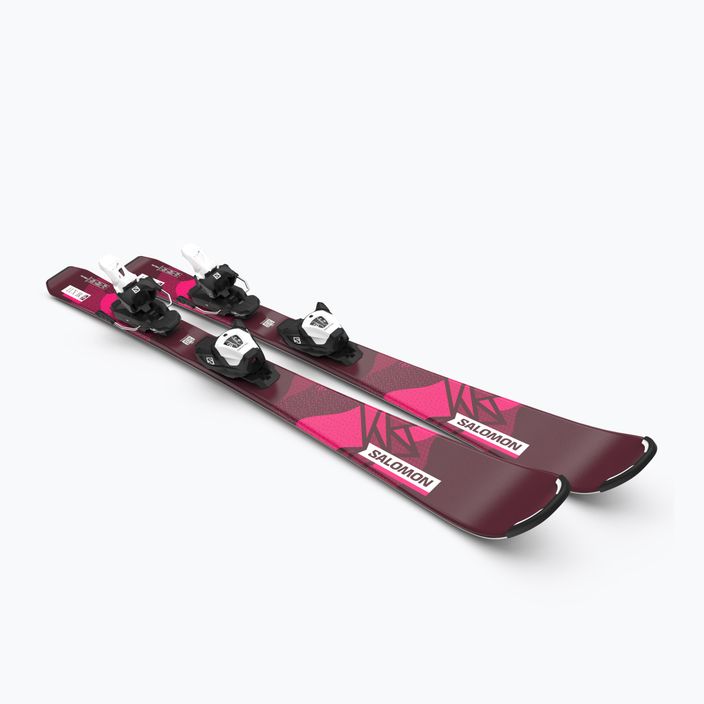 Детски ски за спускане Salomon Lux Jr M + L6 bordeau/pink 6