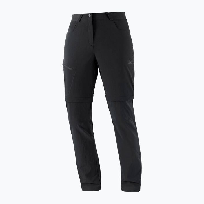 Дамски панталони за трекинг Salomon Wayfarer Zip Off black LC1701900 5