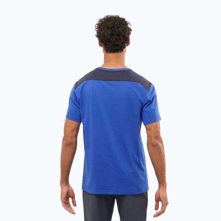 Мъжка тениска за трекинг Salomon Essential Colorbloc blue LC1715900 4