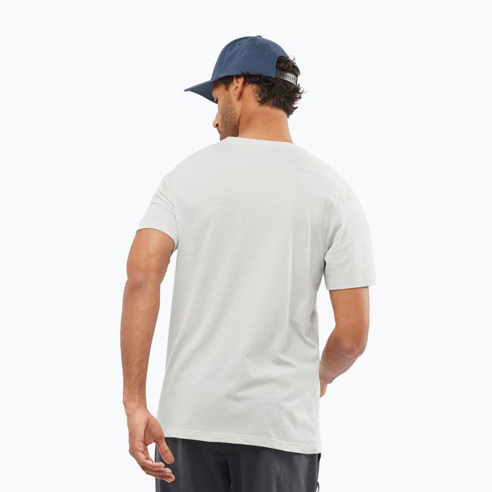Мъжка тениска за трекинг Salomon Essential Colorbloc бяла LC1715800 3