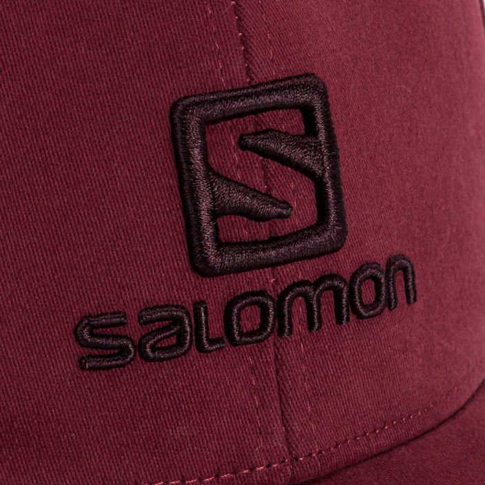 Salomon Лого бейзболна шапка червена LC1682400 5