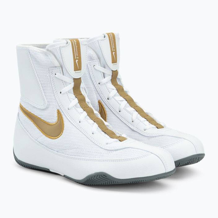 Боксови обувки Nike Machomai в бяло и златно 321819-170 4