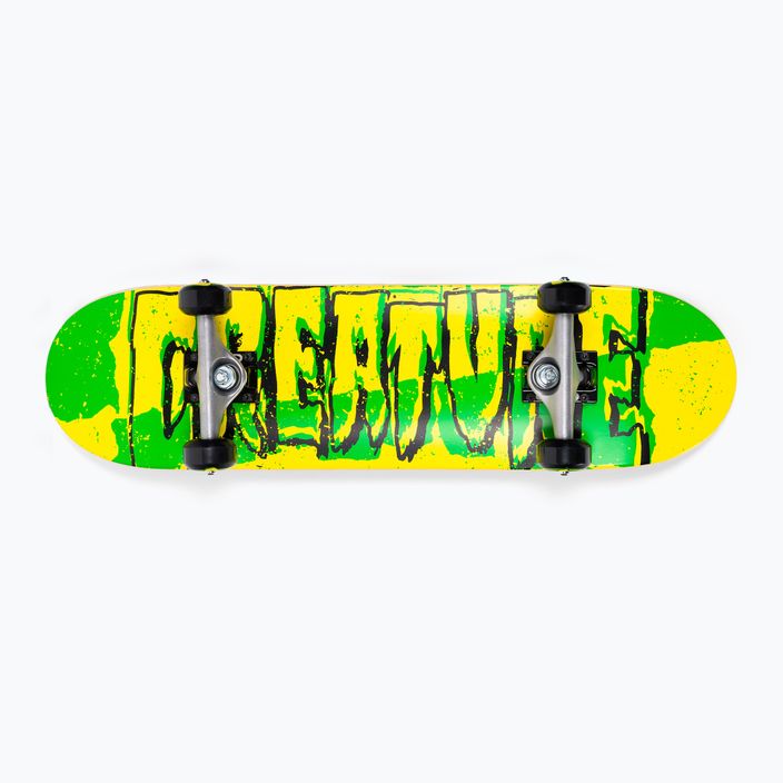 Класически скейтборд Creature Ripped Logo Micro Sk8 green/yellow 122099