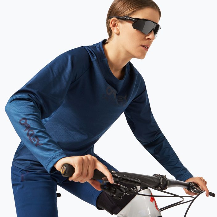 Oakley Factory Pilot дамска колоездачна фланелка тъмно синя FOA500224 3