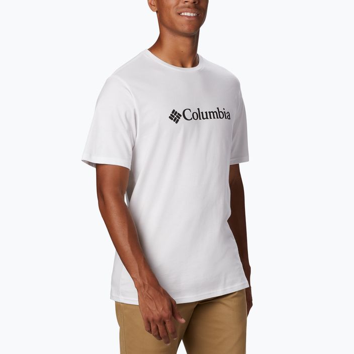 Мъжка тениска за трекинг Columbia CSC Basic Logo бяла 1680053100 4